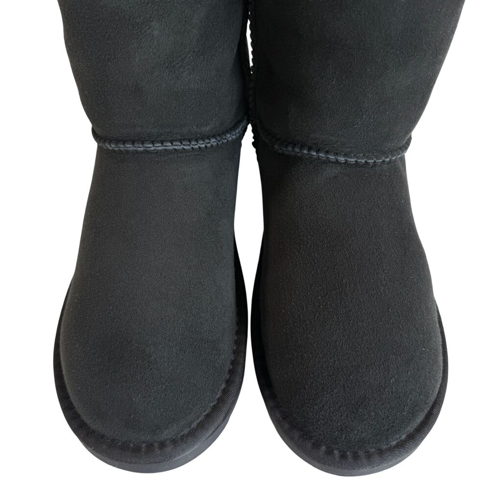 AUSTRALIA LUXE COLLECTIVE Black Cosy Tall Boots Sheepskin Fur Women's Size 7 - Picture 11 of 16